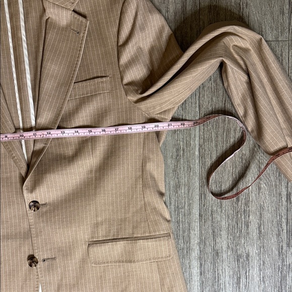 Murano Classic Beige Pinstripe Suit for Men-medium, 30x32 - Picture 13 of 13